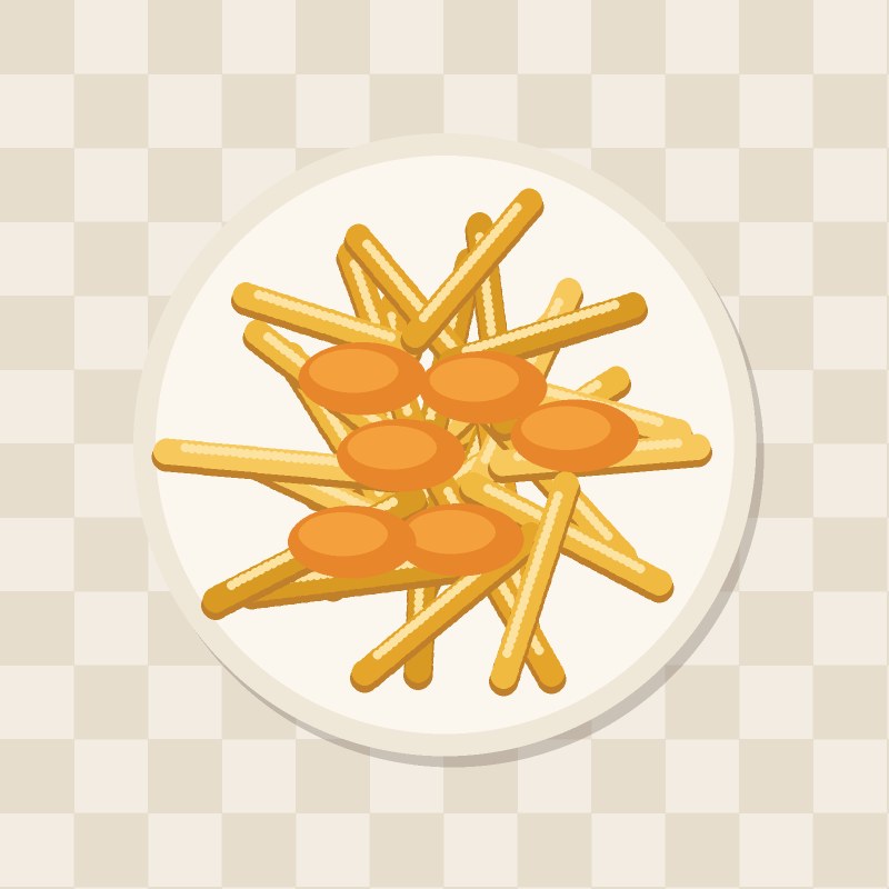 Batata frita com cheddar